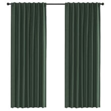 Lynden Faux Linen Blockout Concealed Tab Top Curtains (Set of 2)